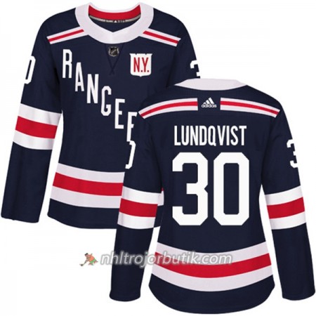 Dame Ishockey New York Rangers Tröja Henrik Lundqvist 30 Adidas 2017-2018 Marinblå 2018 Winter Classic Authentic